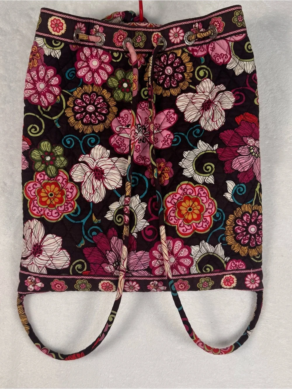 Vera Bradley Mod Floral Drawstring Backpack Retired Y2K 2007